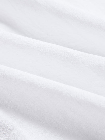 Leinenlook Kurzarmhemd und gestreifte Badeshorts