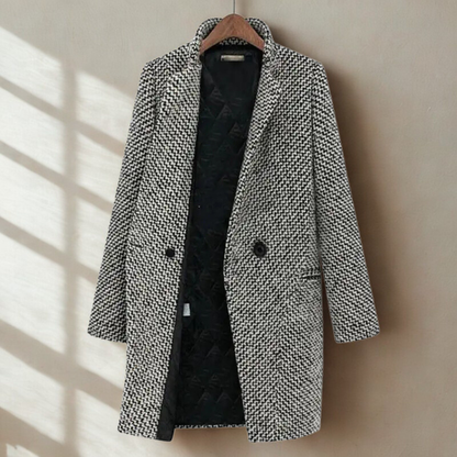 Edith | Warm gefütterter Fischgrät-Mantel
