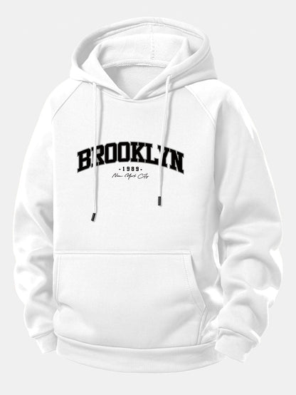 Brooklyn Print Kapuzenpullover mit Kordelzug