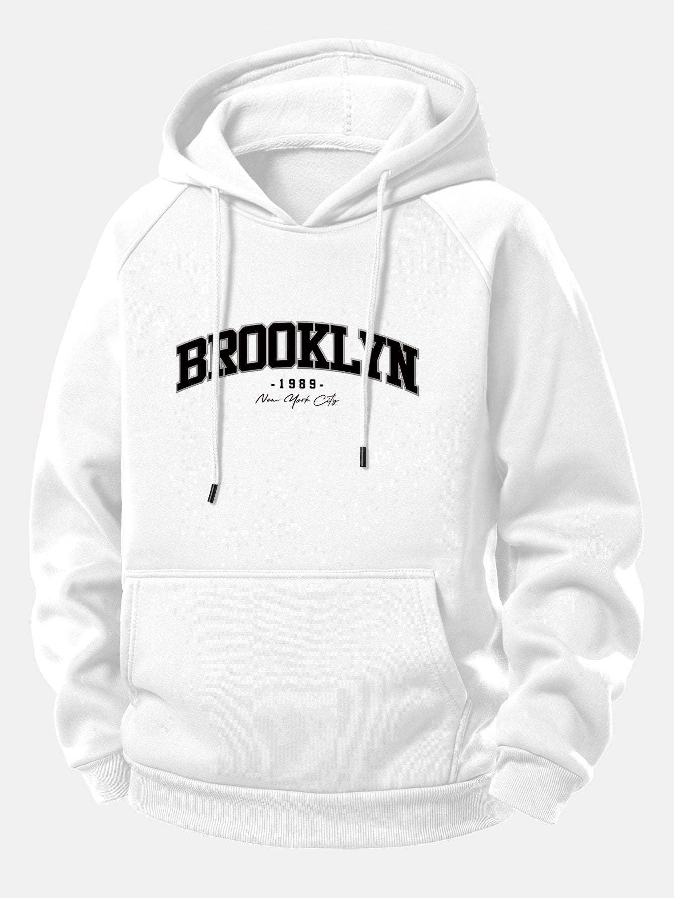 Brooklyn Print Hoodie mit Kordelzug