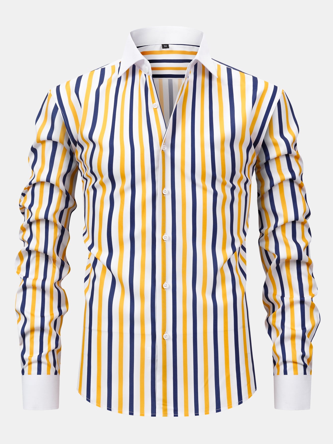 Gestreiftes Langarmhemd mit Knöpfen in Winchester-Design