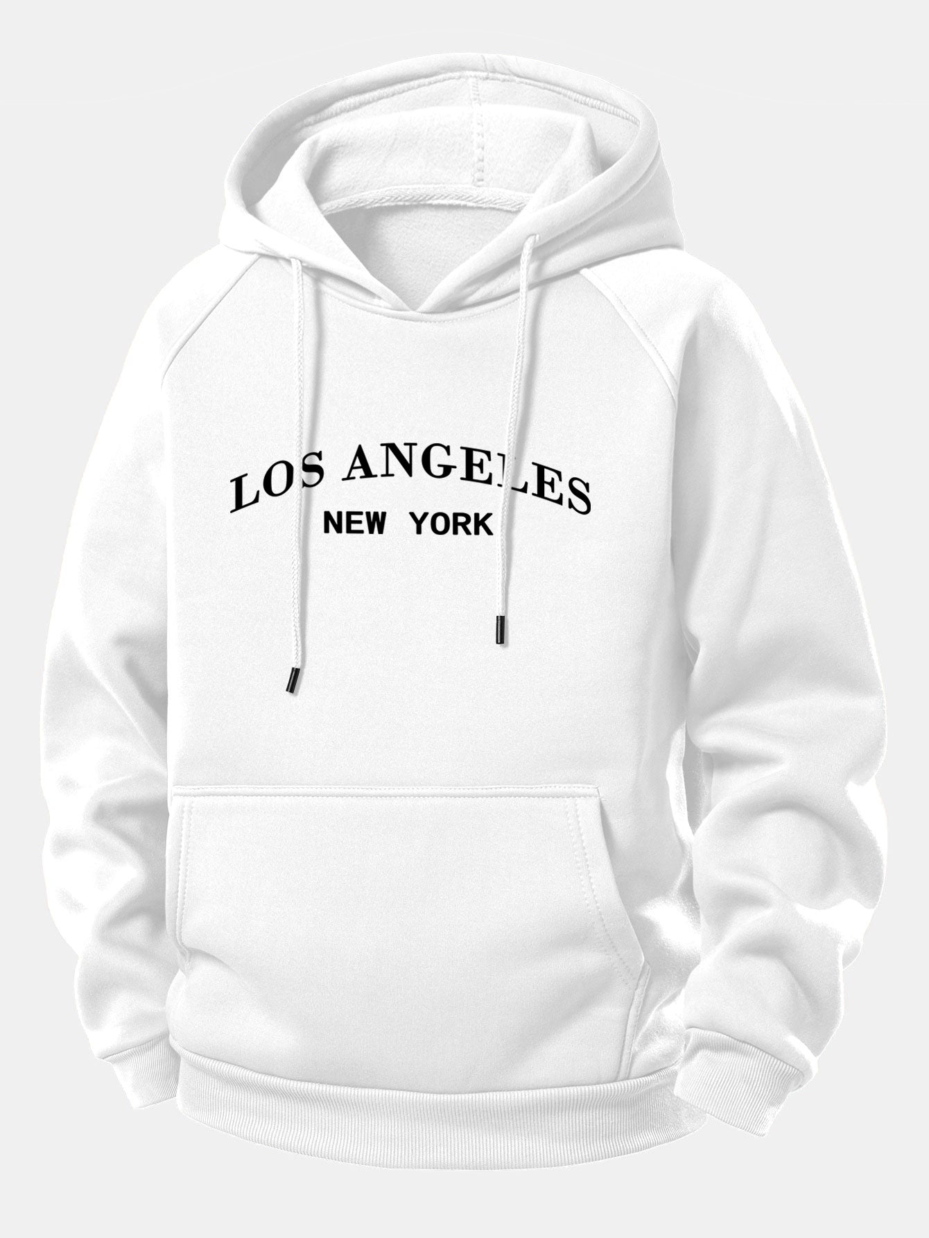 Los Angeles Bedruckter Kapuzenpullover mit Kordelzug