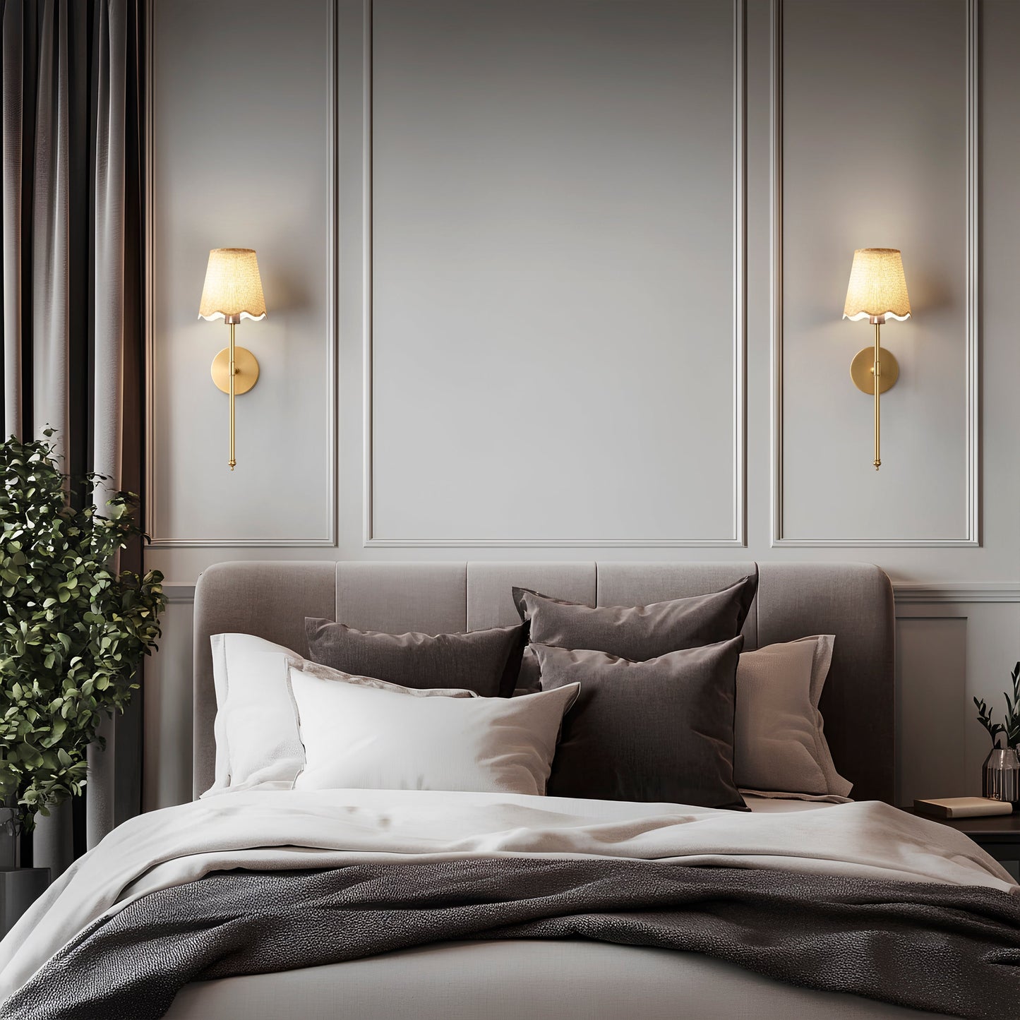 DRAHTLOSE BOHO WANDLEUCHTEN (SET AUS 2)