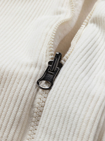 Teddy Corduroy Wendbare Kapuzenjacke