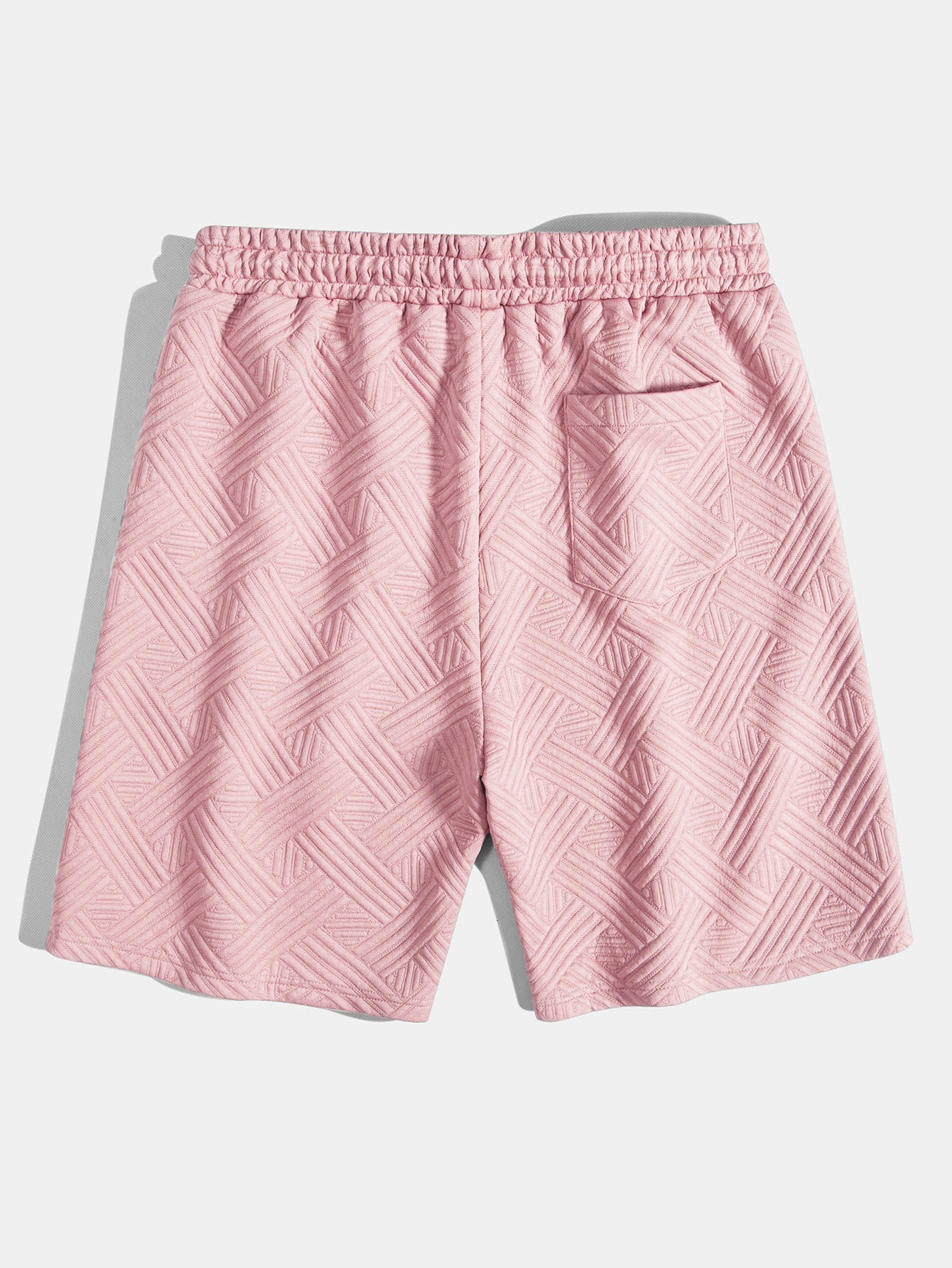 Gestreiftes Jacquard-Hemd mit Knopfleiste und Shorts mit Kordelzug