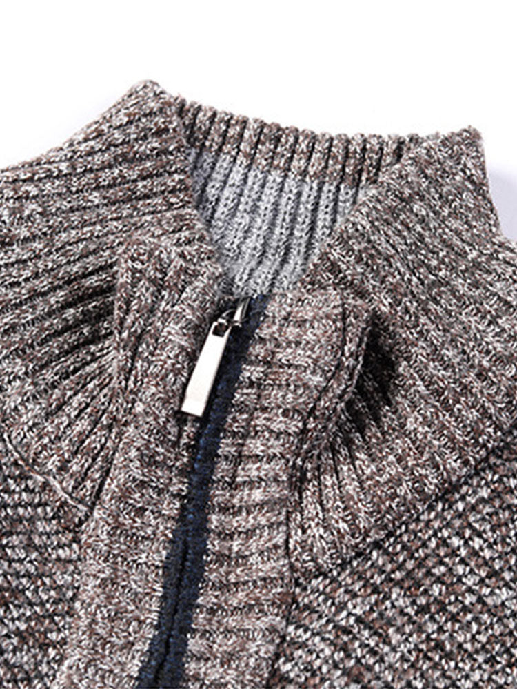 Reißverschluss-Herrenpullover