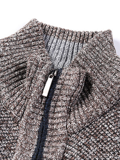 Reißverschluss-Herrenpullover