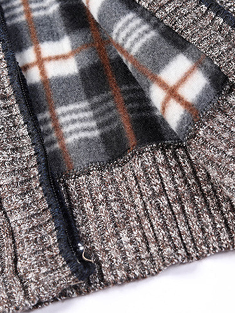 Reißverschluss-Herrenpullover