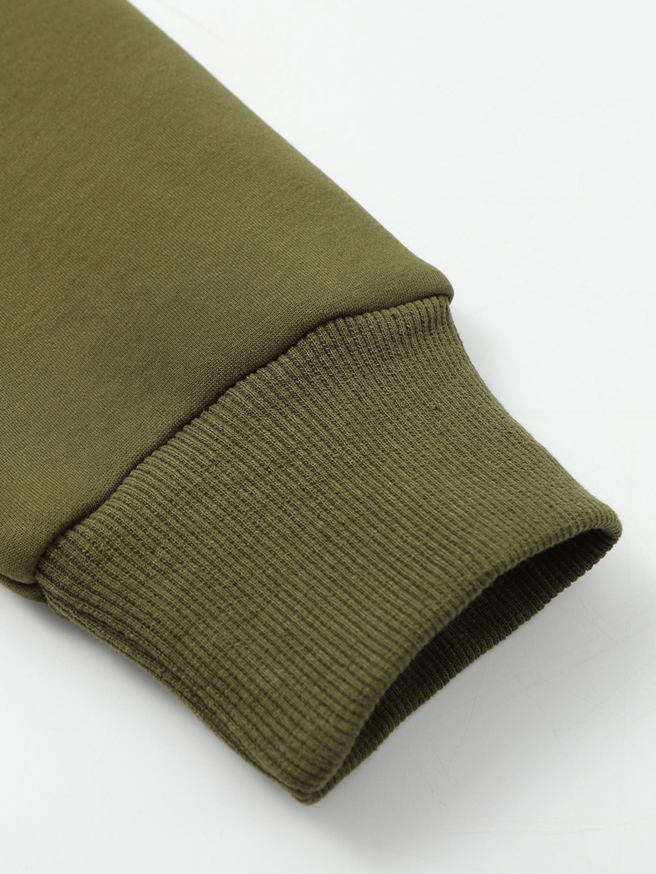 Fleecegefülltes Teddy-Sweatshirt mit Viertel-Reißverschluss