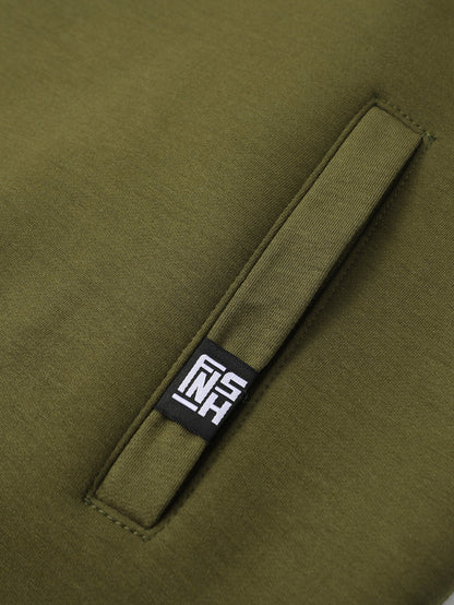 Fleecegefülltes Teddy-Sweatshirt mit Viertel-Reißverschluss