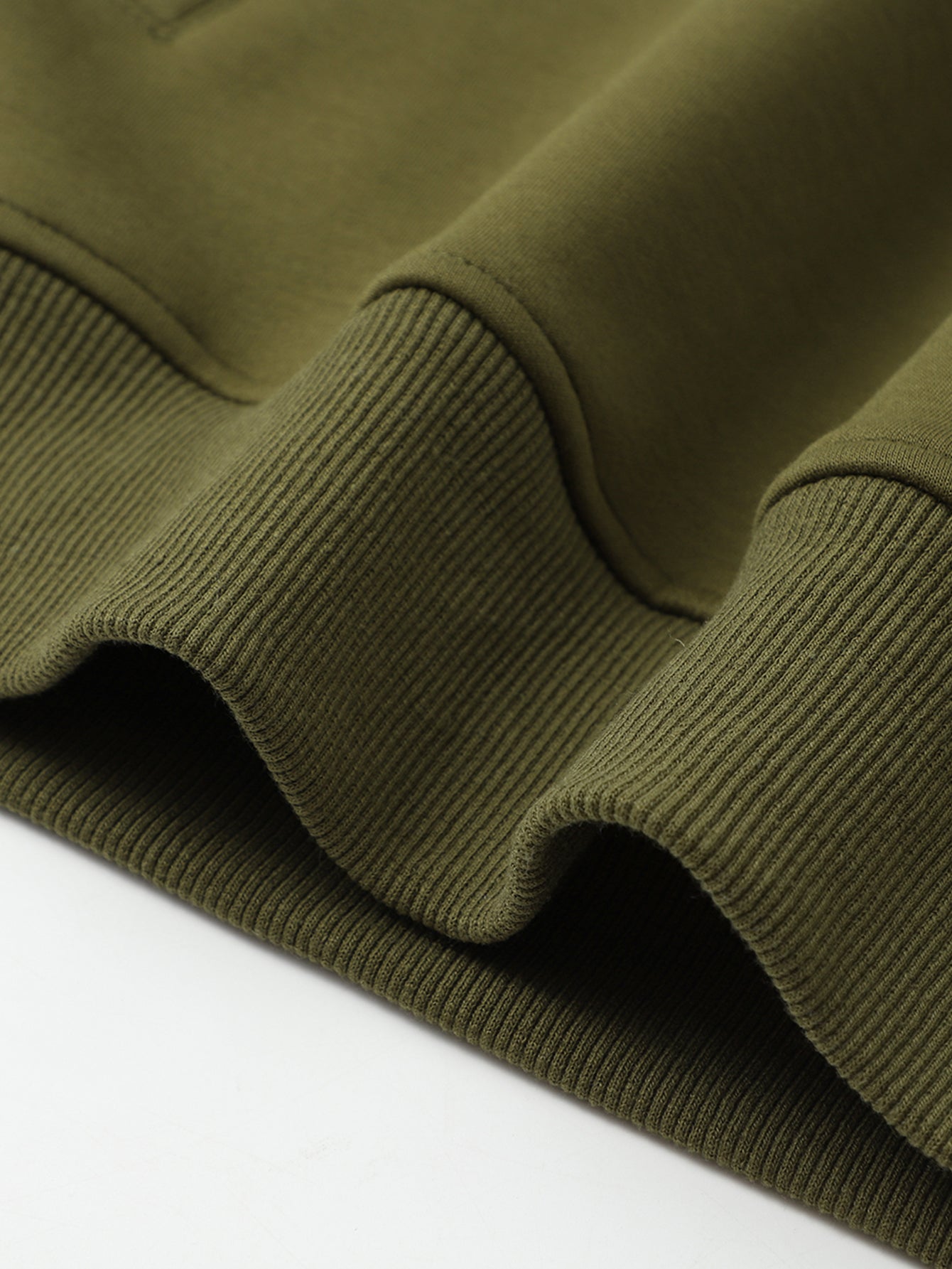 Fleecegefülltes Teddy-Sweatshirt mit Viertel-Reißverschluss