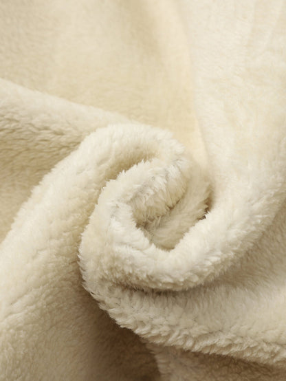Fleecegefülltes Teddy-Sweatshirt mit Viertel-Reißverschluss