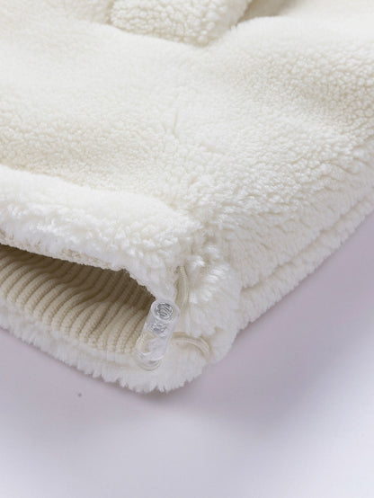 Teddy Corduroy Wendbare Kapuzenjacke