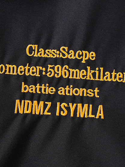 Baseballjacke im Locker-Schnitt mit kontrastierender Stickerei