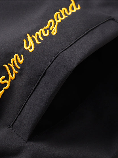 Baseballjacke im Locker-Schnitt mit kontrastierender Stickerei