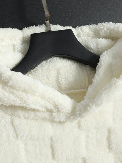 Bestickter Teddy-Kapuzenpullover mit Schachbrettmuster aus Kalifornien