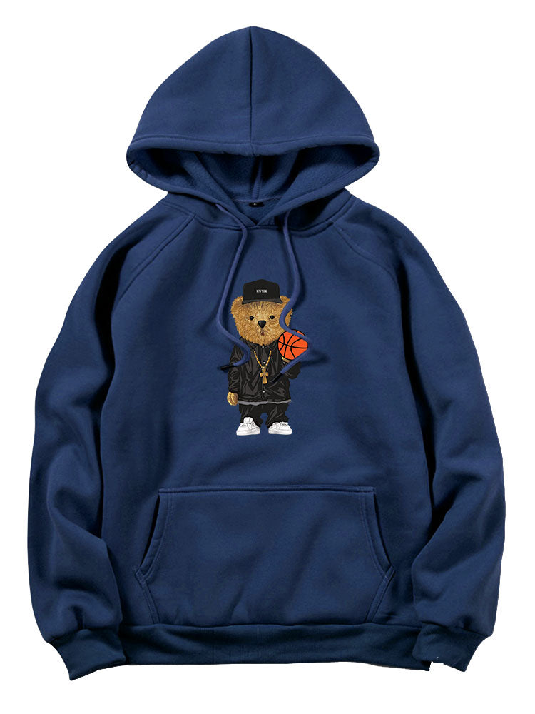 Basketball Bear Graphic Hoodie