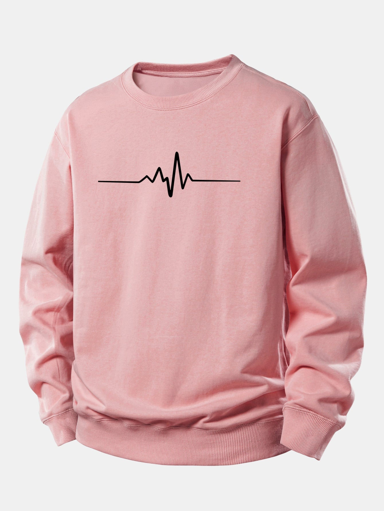 Sweatshirt mit Herzschlag-Motiv und lockerem Schnitt