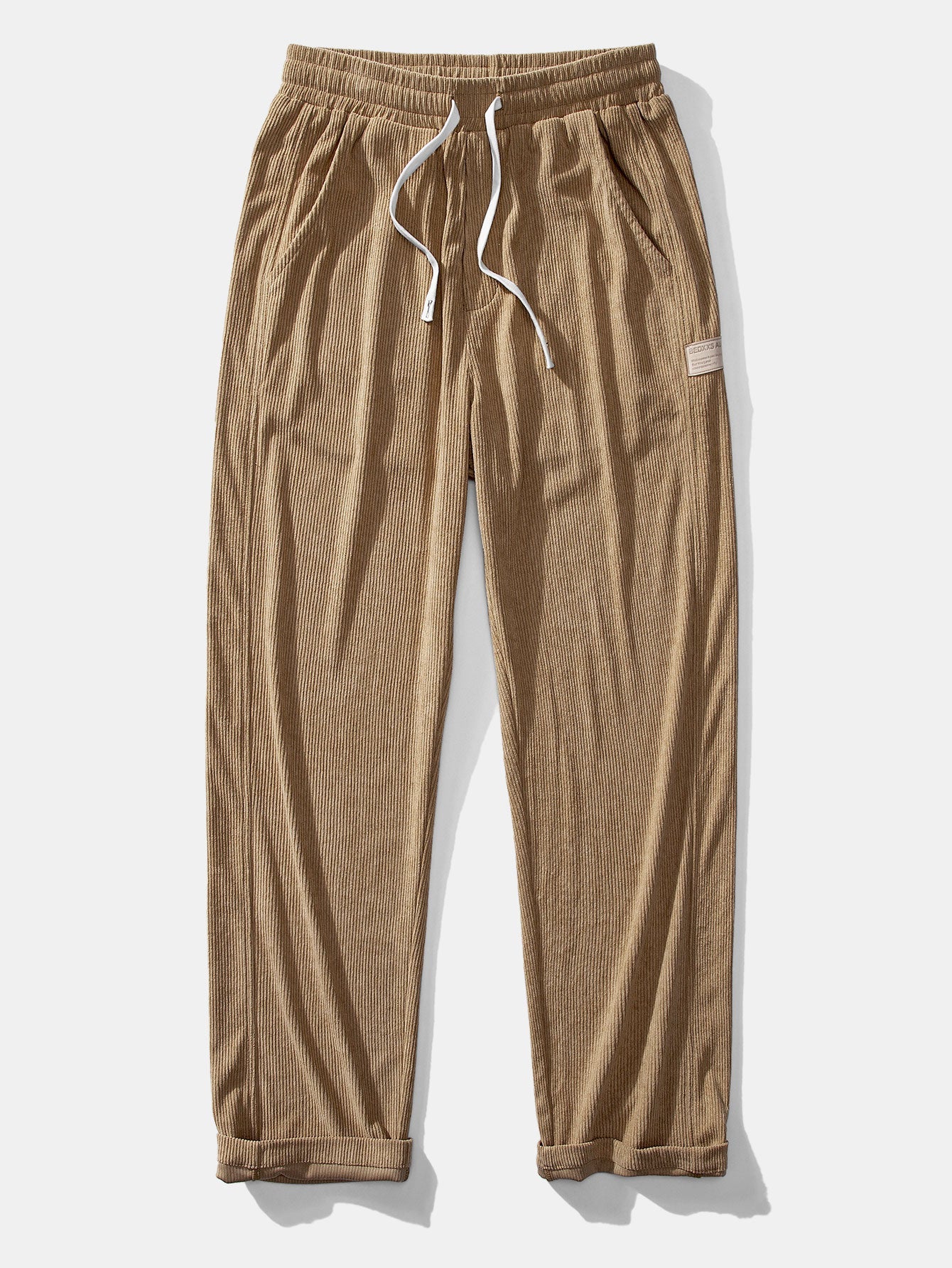 Bequeme Kontrast-Corduroy Poloshirts mit Kragen und gerade geschnittene Corduroy-Hosen