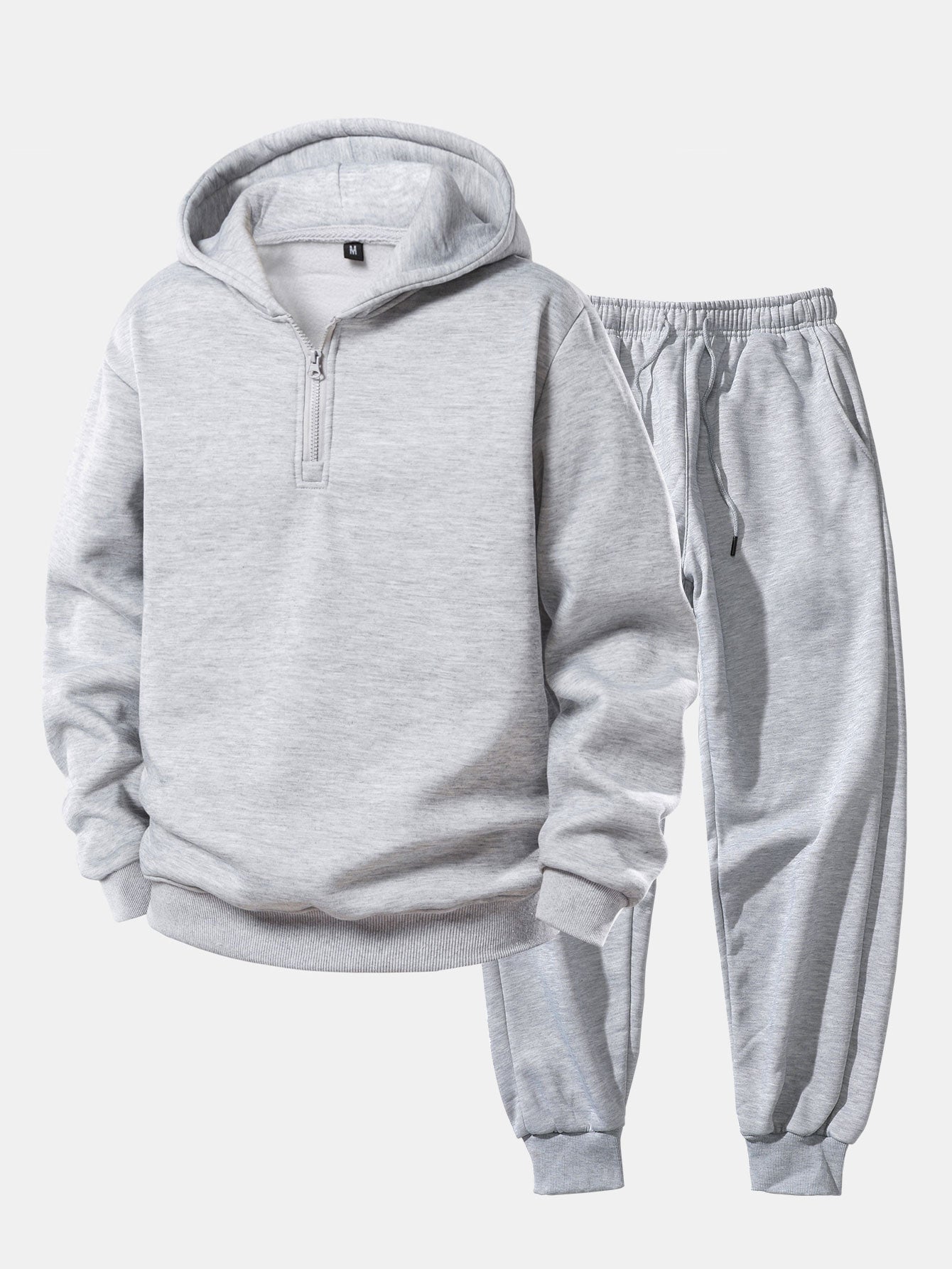 Viertel-Reißverschluss Hoodie und Jogginghose Set