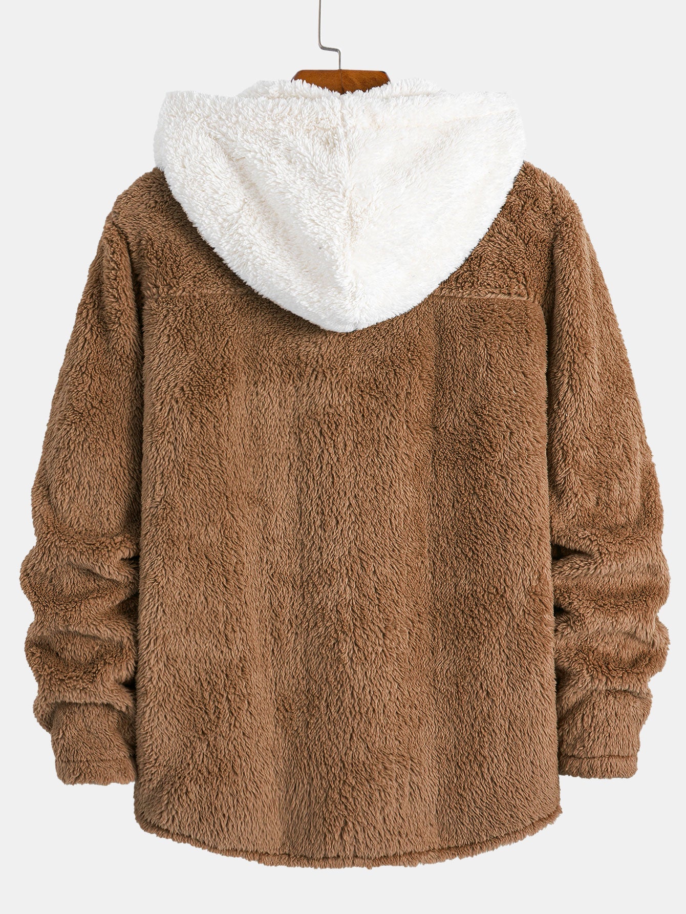 Kontrast Teddy Kapuzenhemd