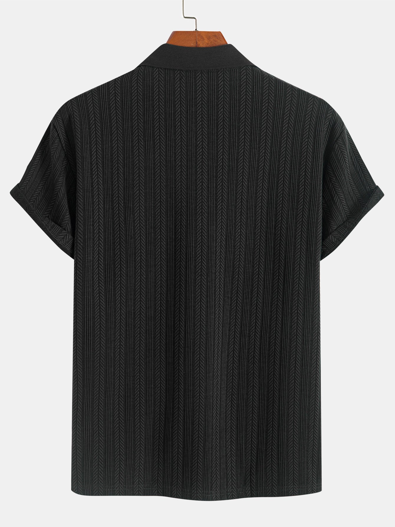 Strukturiertes Polo mit Reißverschluss