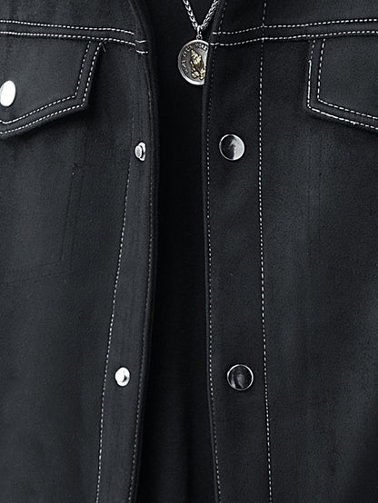 Wildlederjacke mit Teddyfutter