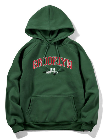 Brooklyn Graphic Hoodie with Letter Design