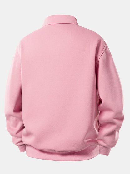 Pullover mit festem Poloshirt-Kragen