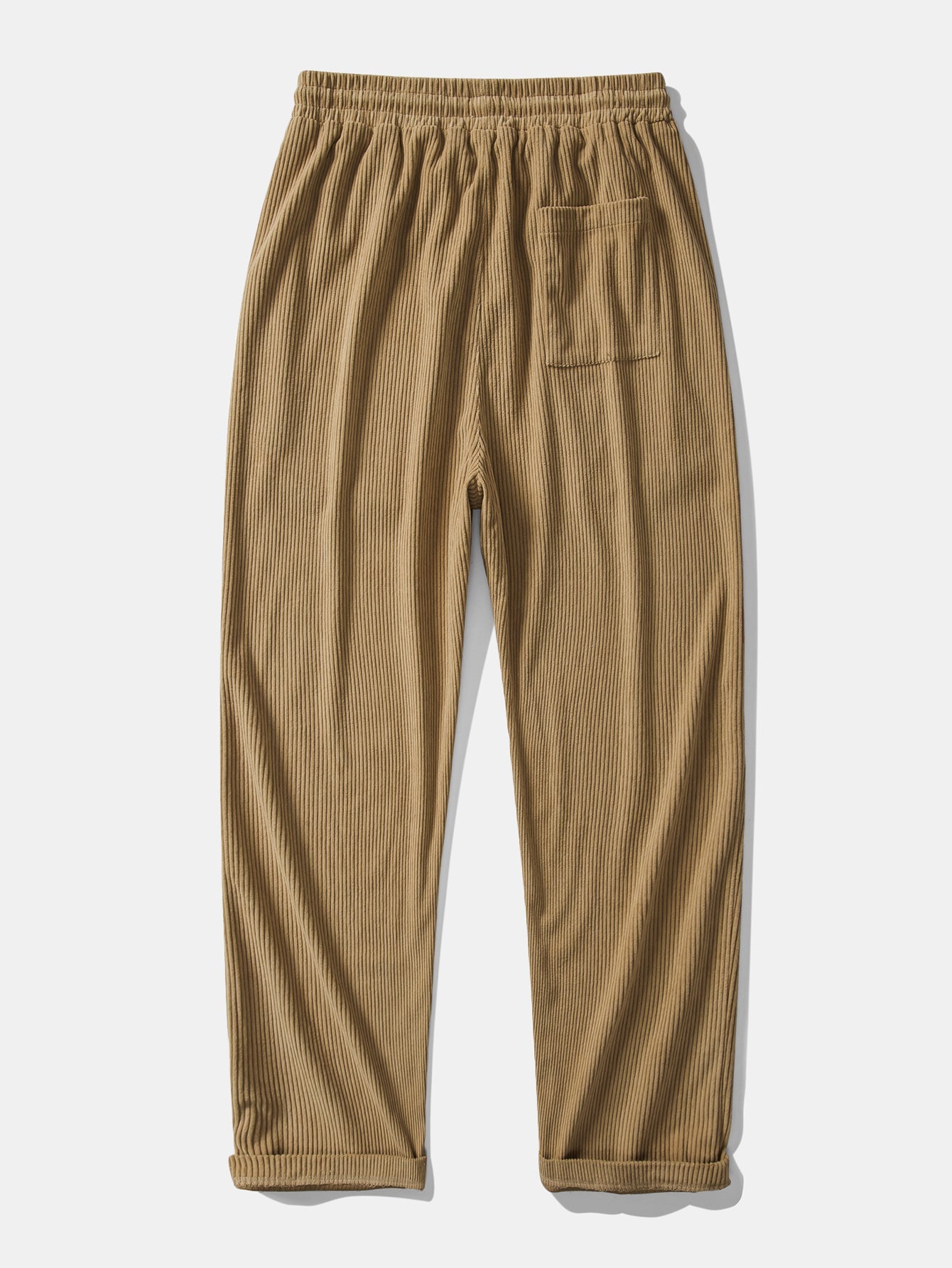 Farbblock Corduroy Hemd mit Knöpfen und gerade geschnittene Corduroy Hose