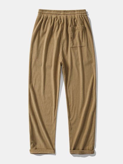Farbblock Corduroy Hemd mit Knöpfen und gerade geschnittene Corduroy Hose