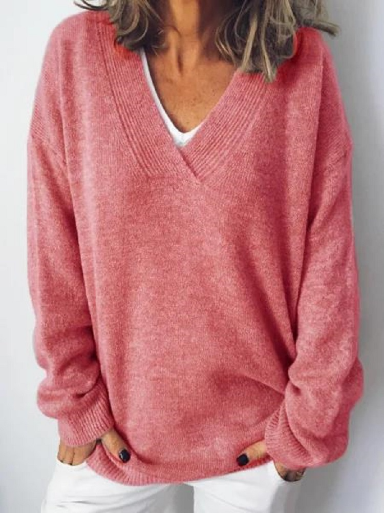 Monika - V-Ausschnitt Cashmere Pullover (Kopie)