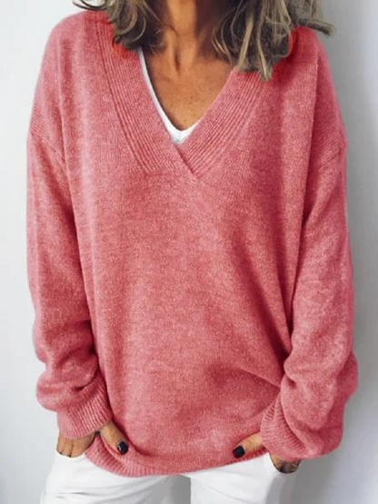 Monika - V-Ausschnitt Cashmere Pullover (Kopie)