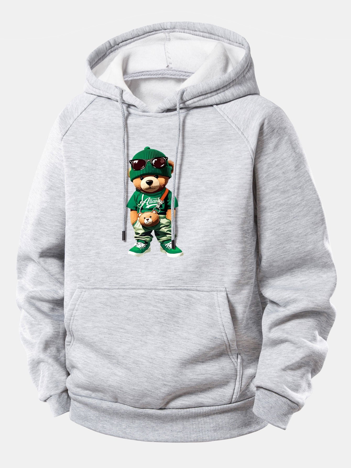 Stylischer Hoodie mit Bären-Print und Kordelzug