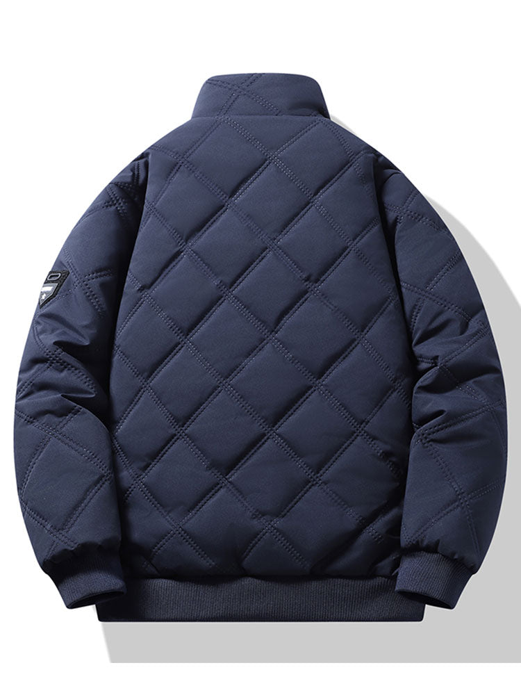 Steppjacke mit Stehkragen und Kunstfellfutter