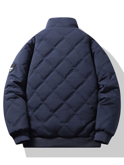 Steppjacke mit Stehkragen und Kunstfellfutter