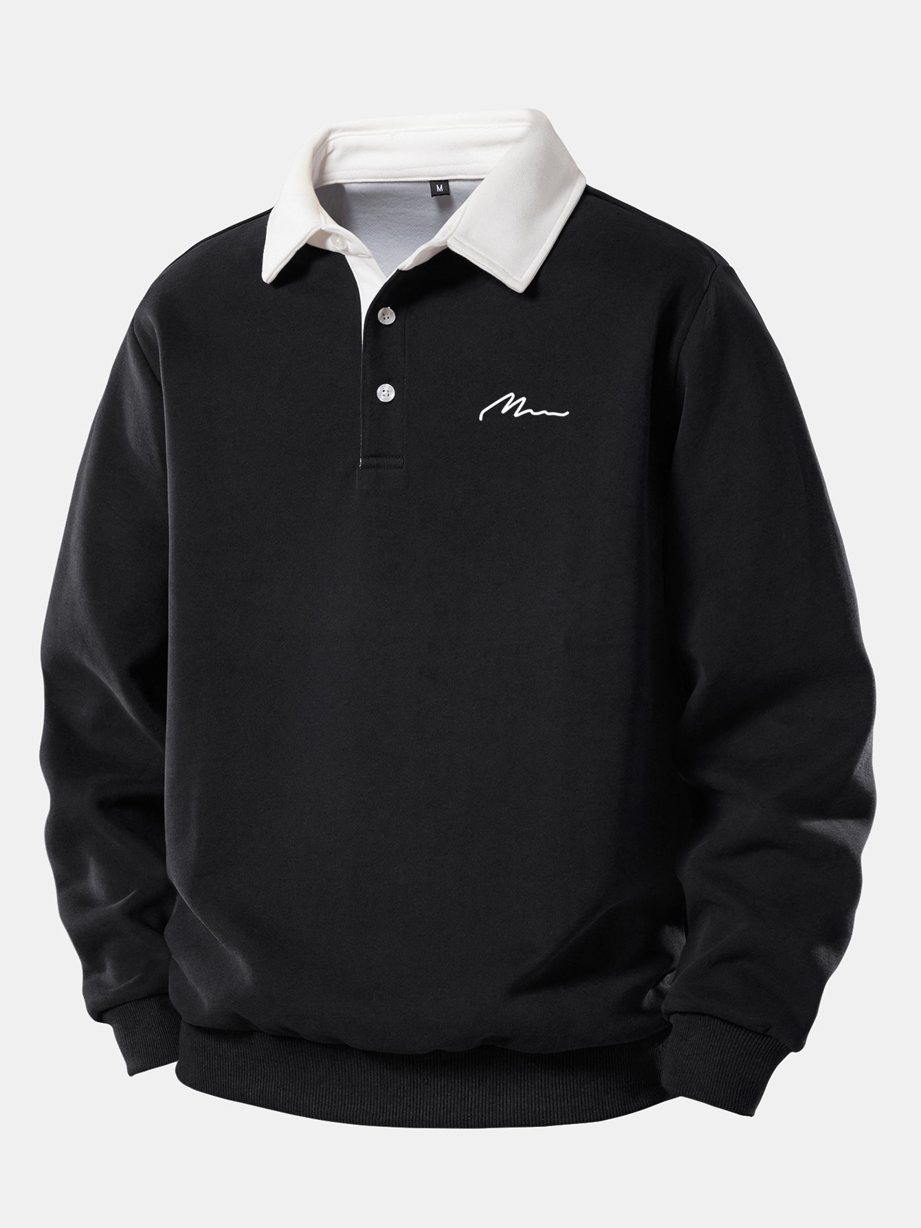 Herren Kontrast-Print Poloshirt mit Kragen