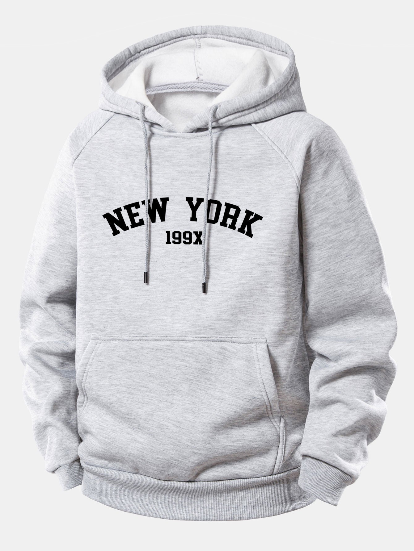 New York Print Hoodie with Drawstring