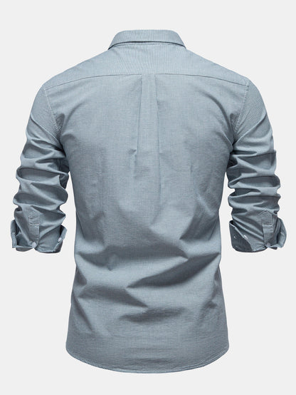 Cowboy-Stickerei Baumwollhemd mit Hahnentritt und Knöpfen