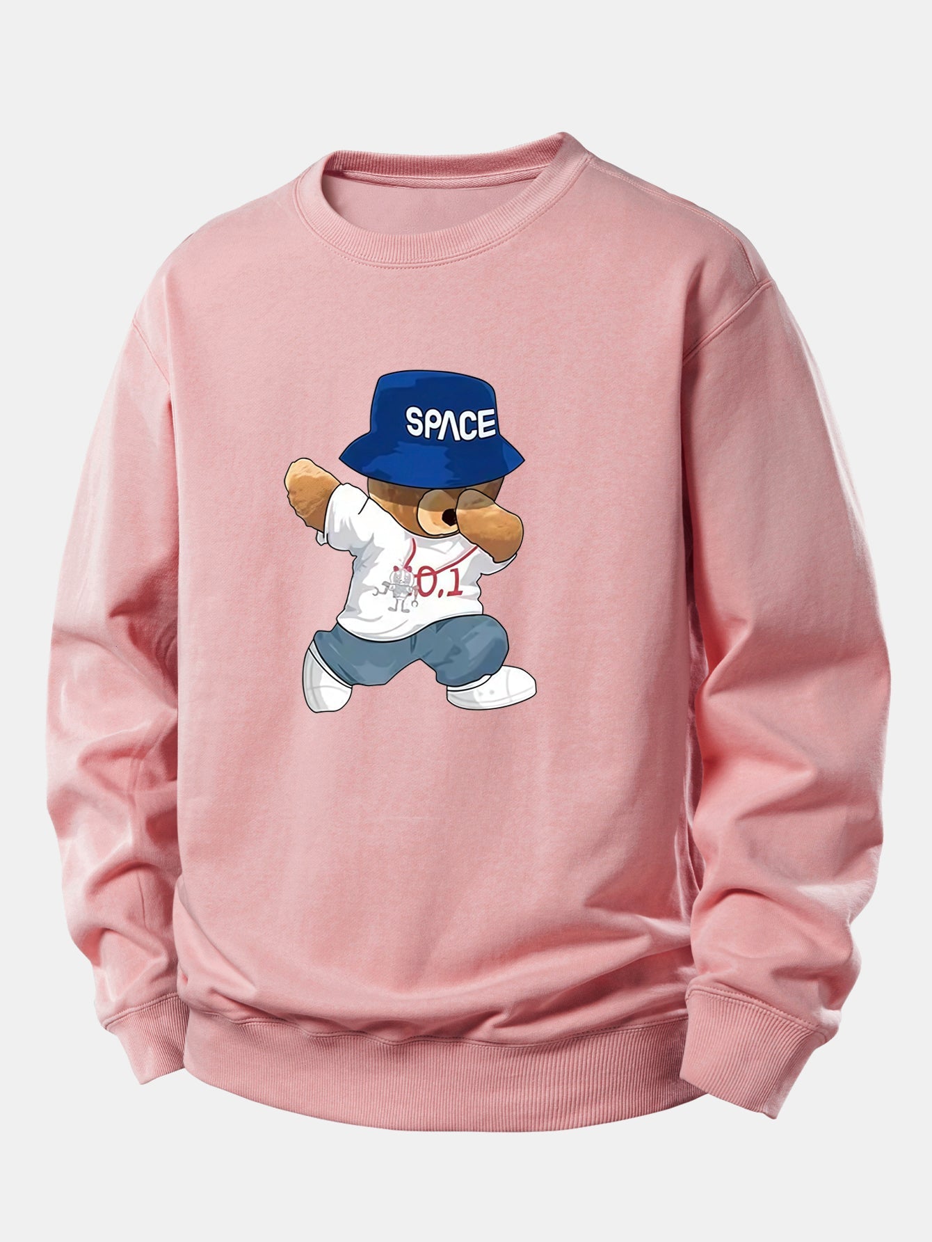 Sweatshirt mit Bärenmotiv und Hut, lockere Passform