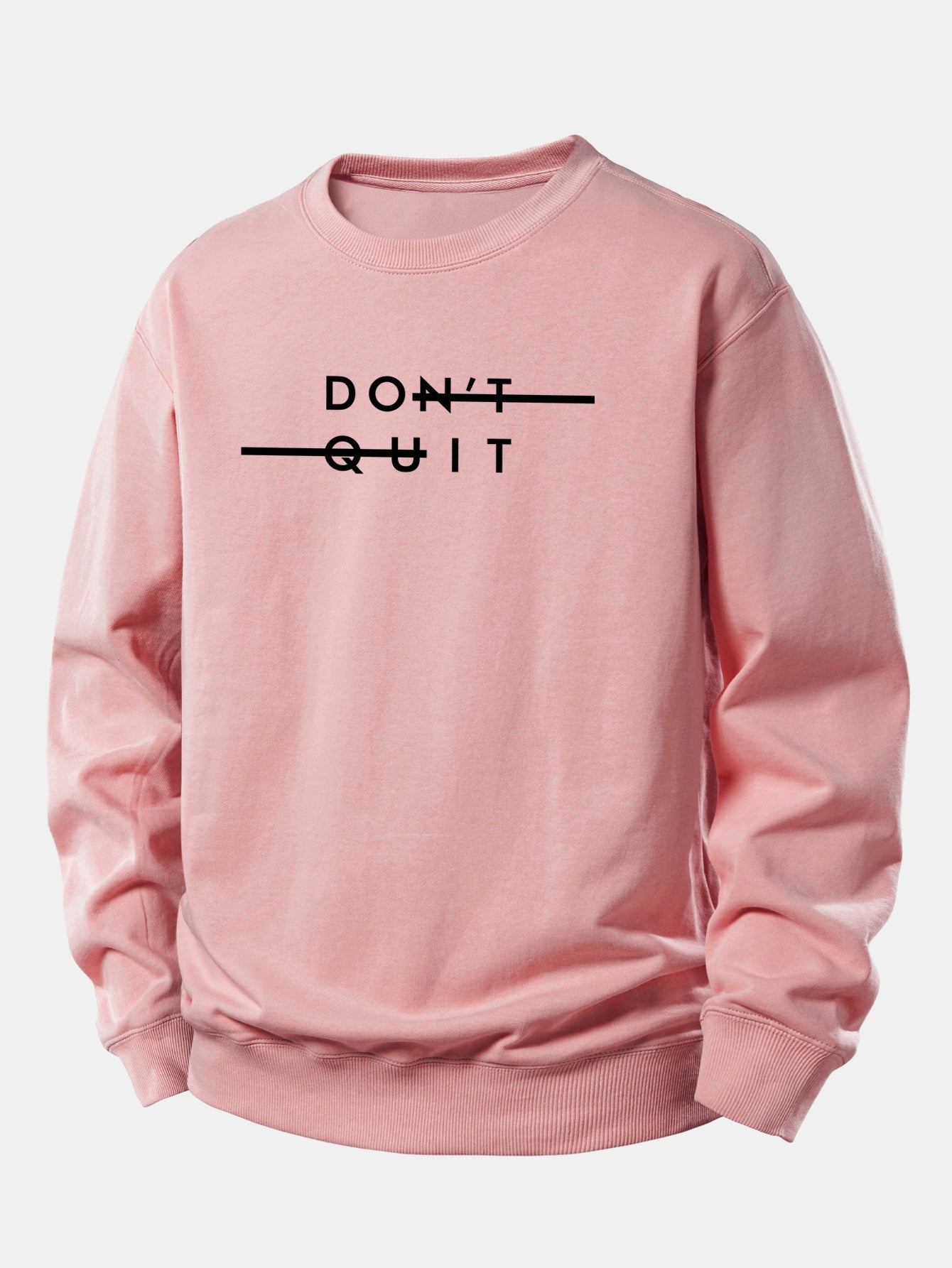 Entspannter Schnitt Sweatshirt mit 'Nicht Aufgeben' Druck