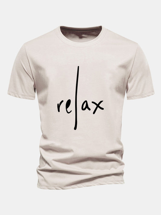 Regular Fit Entspanntes Bedrucktes Baumwoll-T-Shirt