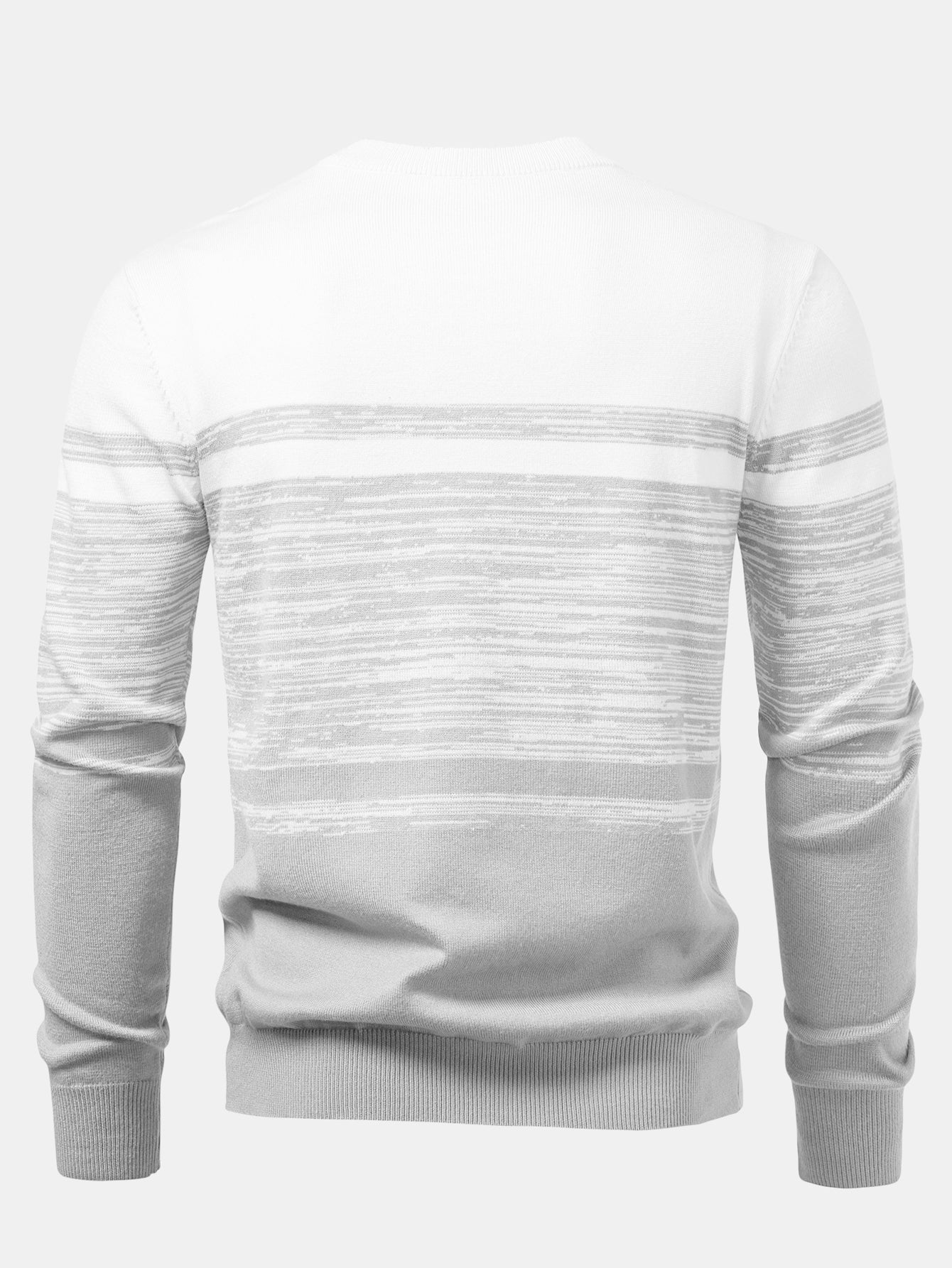 Pullover mit Rundhalsausschnitt und horizontalem Streifen-Design