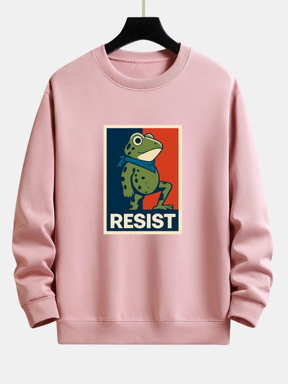 Resist Froschdruck Locker sitzendes Sweatshirt