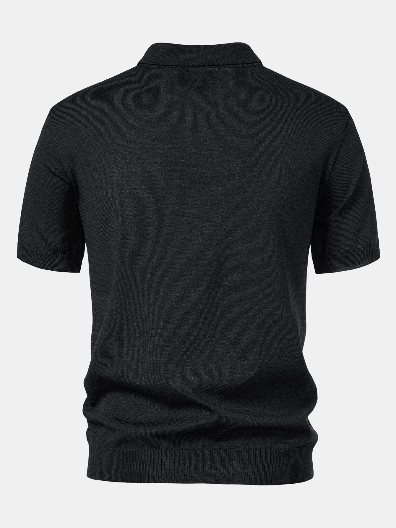 Gestreiftes Jacquard-Polo mit gerader, gerippter Hose