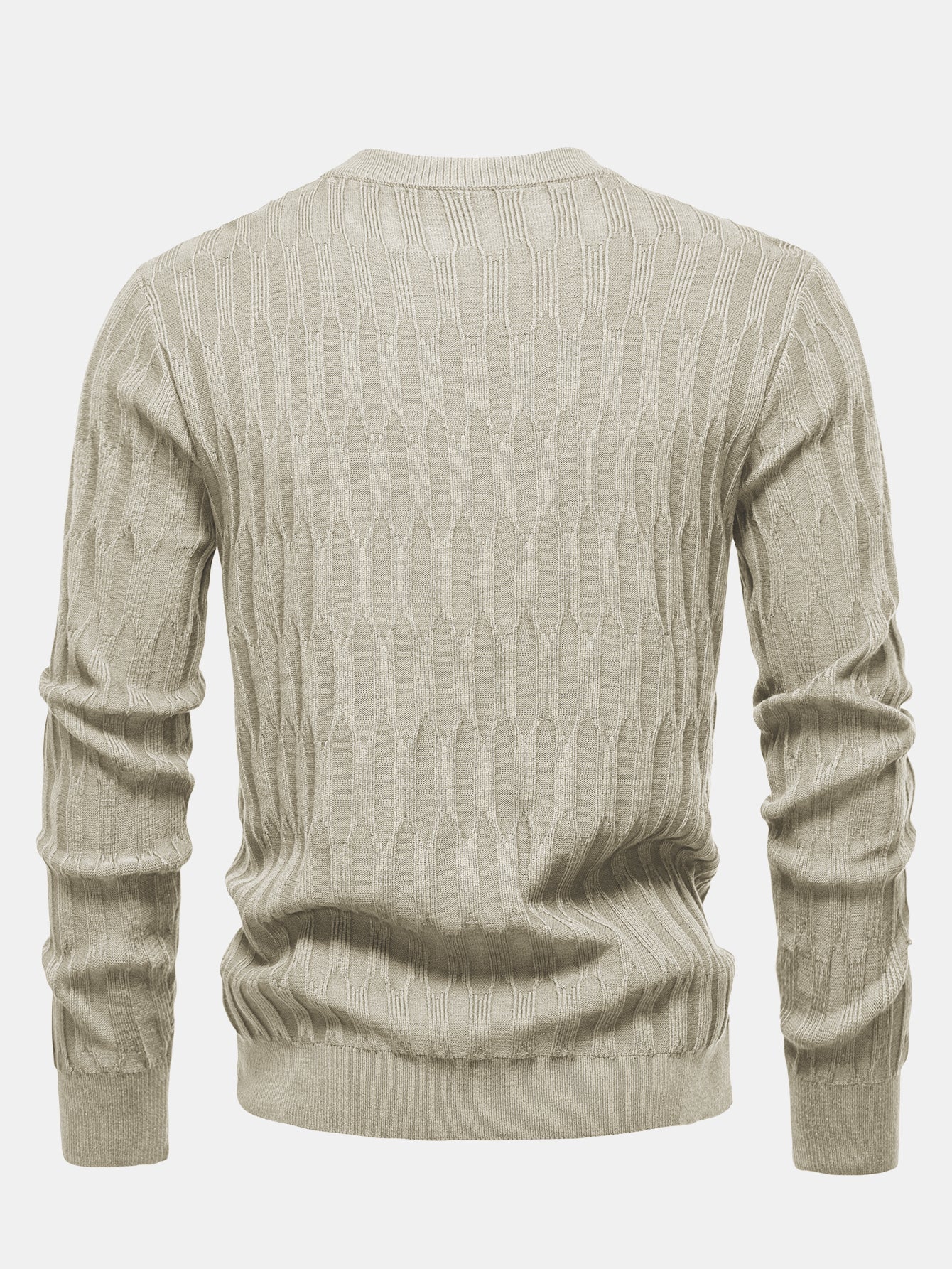 Strukturierter Pullover mit Rundhalsausschnitt