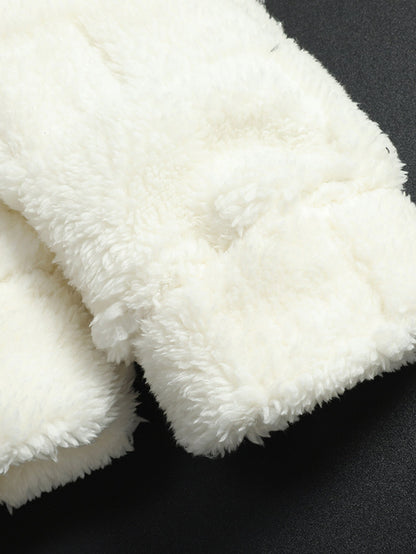 Bestickter Teddy-Kapuzenpullover mit Schachbrettmuster aus Kalifornien