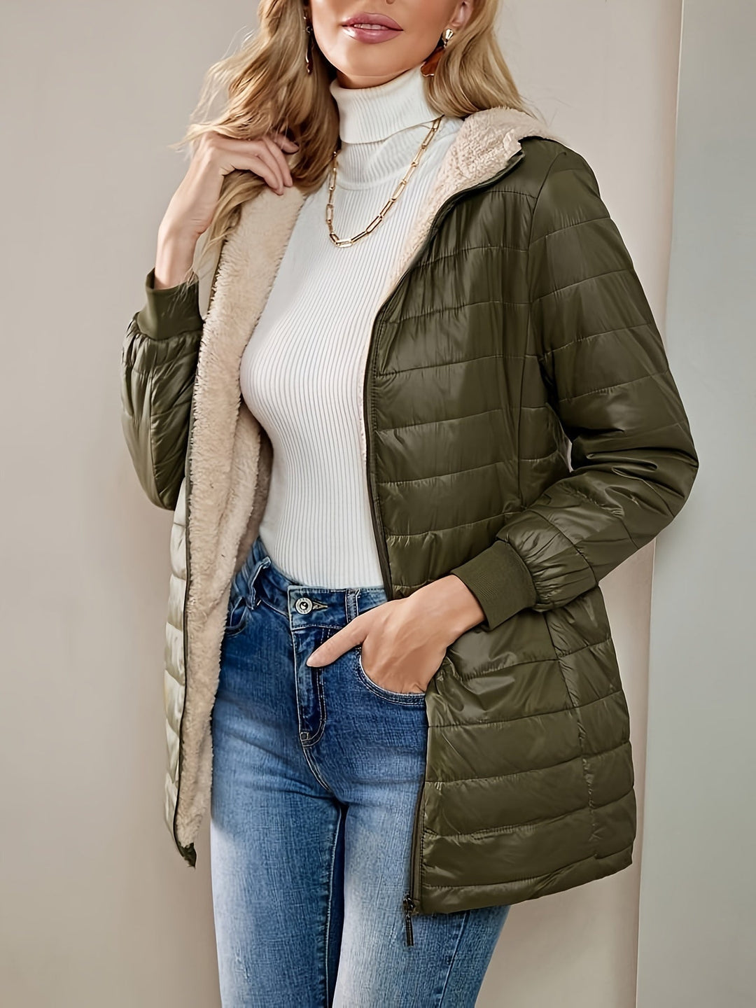 Alyssa™ - Bequeme lässige thermische lange Jacke