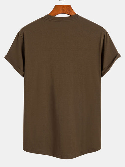 Tokyo Ukiyo-e Print Baumwoll-T-Shirt mit Bogen-Saum