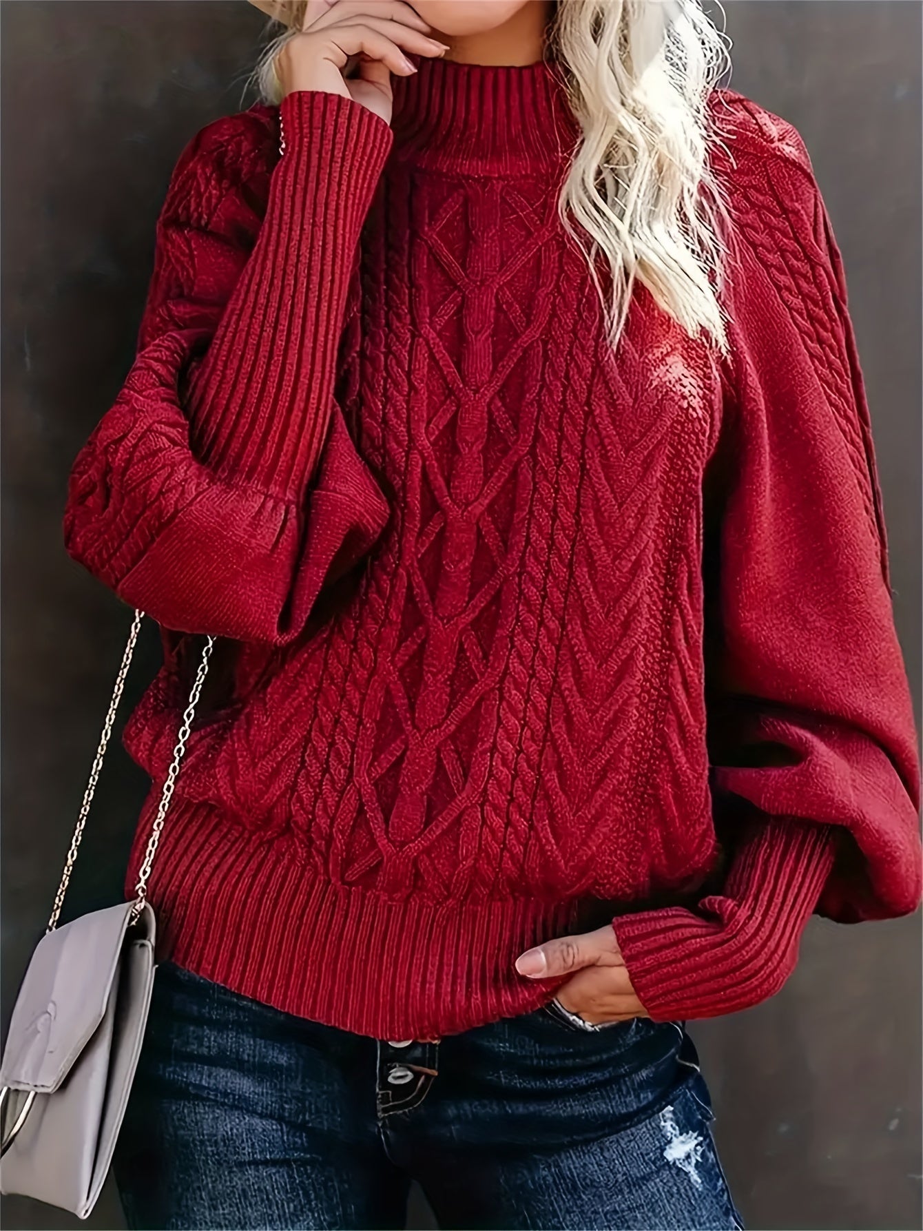Lory | Lässiger Langarm Strickpullover